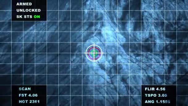 4K军事侦察空中电影3D动画 — 图库视频影像
