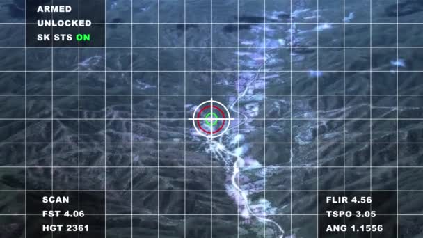 4K军事侦察空中电影3D动画 — 图库视频影像