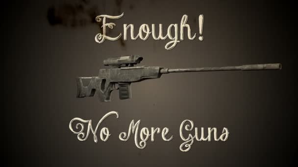 Usa Gun Prohibition Enough More Guns Vintage Animation — Stock video