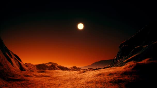 Alien Red Rock Planet Animation Cinématographique — Video