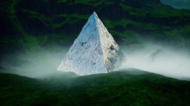 4K Uzaylı Piramidi Sinematik Bilim-Kurgu 3D Animasyon