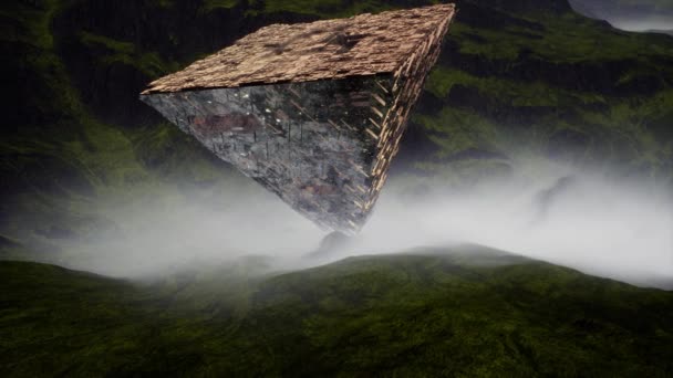 4K外太空下金字塔科幻电影3D动画 — 图库视频影像
