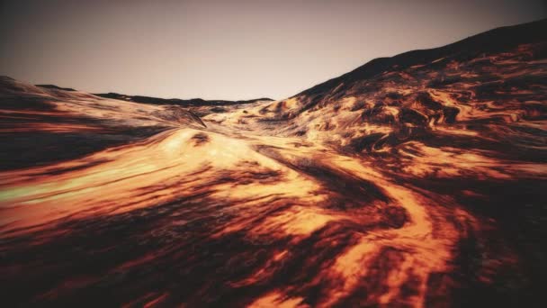 Extreme Lava Flow Cinematic Animation — Stock Video
