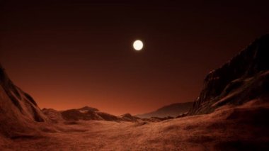 4K Rocky Uzaylı Gezegeni Sinematik 3 boyutlu animasyon