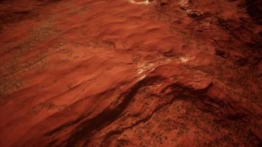 Kızıl Gezegen Rocky Arazisi Hava Sineması 3 boyutlu animasyon
