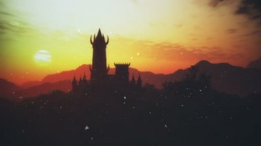 Ürkütücü Fantezi Şatosu Ateş Sinekleri Gizemli Diyar 3D Canlandırması