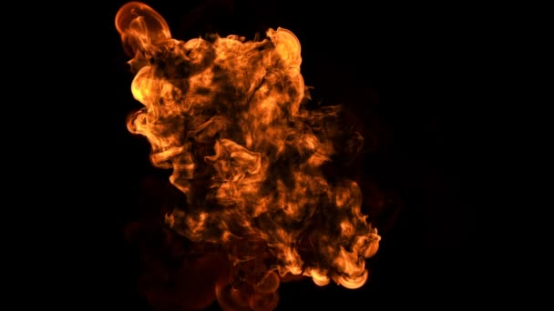 High Detailed Raging Fireball 1000 Fps Super Slow Animation Matte — Stock Video