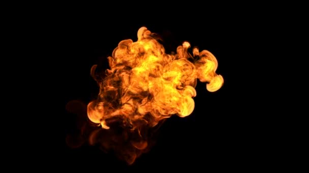 High Detailed Raging Fireball Slowmotion Animation Matte — Stock video