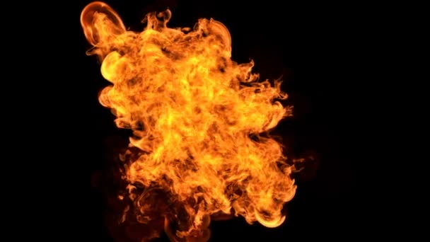 Raging Fireball 1000Fps Super Långsammare Rotation Animering Med Matt — Stockvideo