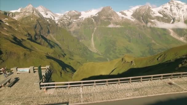 Hoogste bergen van Oostenrijk, Grossglockner Pass — Stockvideo