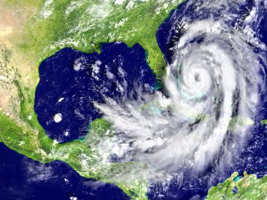 Hurricane Matthew approaching Florida clipart
