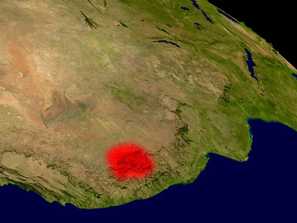 Lesotho desde el espacio — Foto de Stock