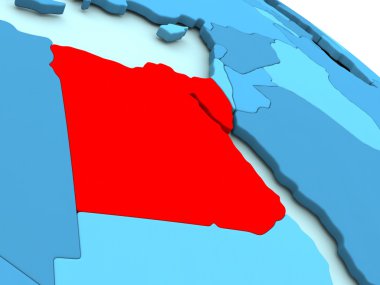 Mısır kırmızı mavi dünya üzerinde
