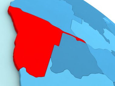 Namibya kırmızı mavi dünya üzerinde
