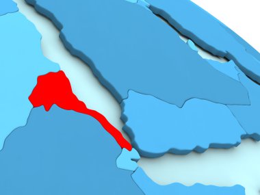 Eritre kırmızı mavi dünya üzerinde