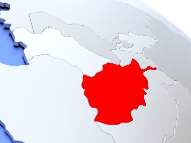 Afganistan dünya haritası üzerinde