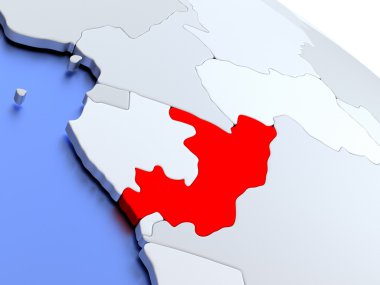 Kongo dünya haritası üzerinde