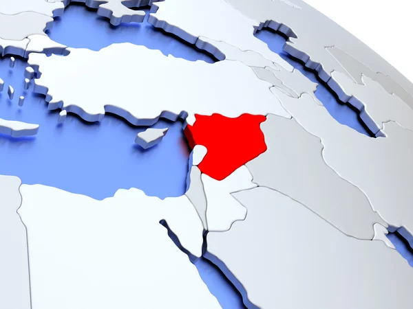 La Syrie sur la carte du monde — Photo