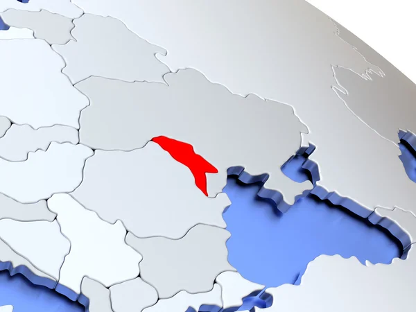 Moldavsko na mapě světa — Stock fotografie