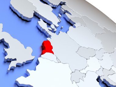 Hollanda Dünya Haritası üzerinde