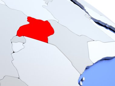 Dünya Haritası üzerinde Uganda