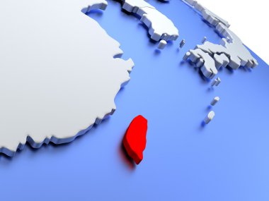 Dünya Haritası üzerinde Tayvan