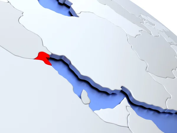 Kuwait en el mapa del mundo —  Fotos de Stock