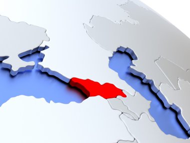 Dünya Haritası üzerinde Georgia