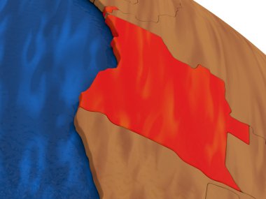 Angola ahşap dünya üzerinde