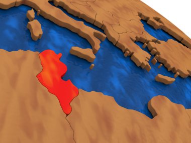 Tunus ahşap dünya üzerinde