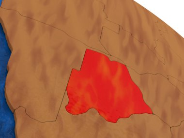 Botsvana ahşap dünya üzerinde