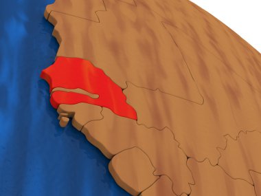 Senegal ahşap dünya üzerinde