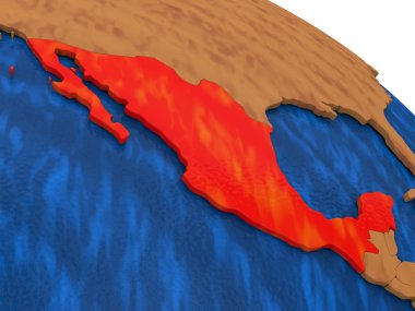 Meksika ahşap dünya üzerinde