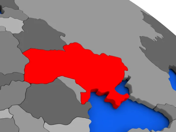 Ukraina i rött — Stockfoto