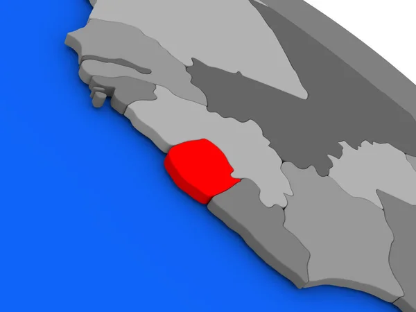 Сьерра-Леоне в красном — стоковое фото