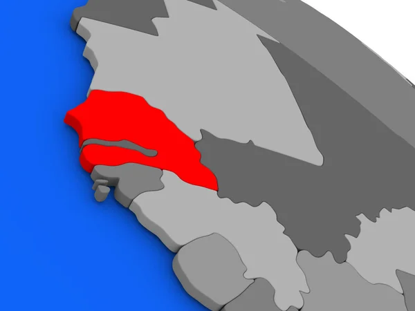 Senegal i rött — Stockfoto