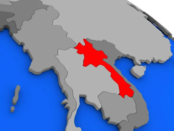 老挝在红 — 图库照片