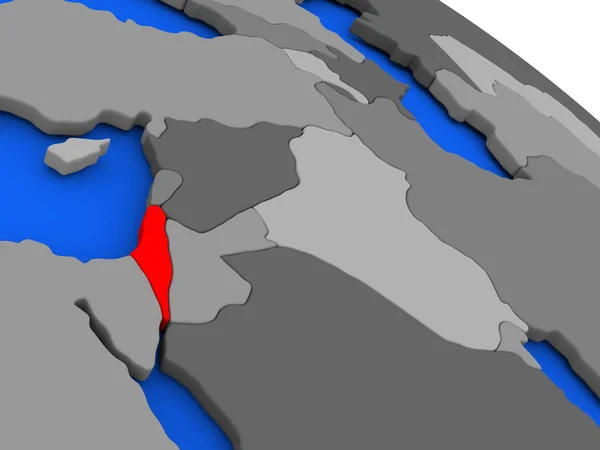빨간색으로 이스라엘 — 스톡 사진