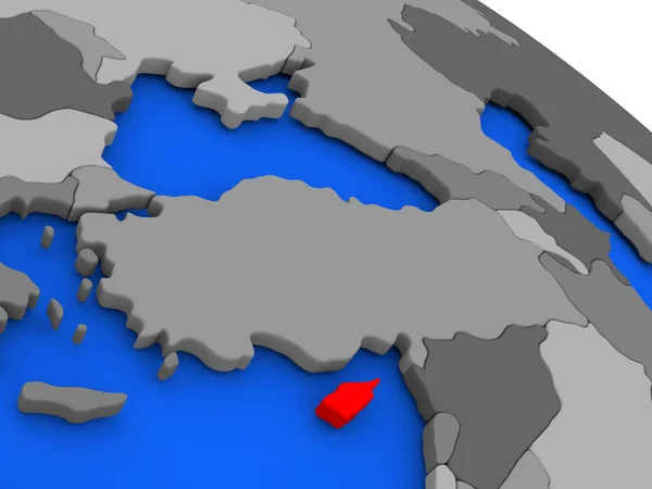 Κύπρος σε κόκκινο χρώμα — Φωτογραφία Αρχείου