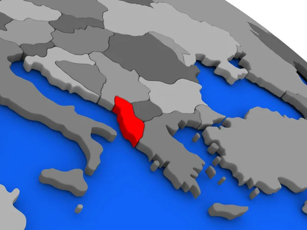 Albánia-piros — Stock Fotó
