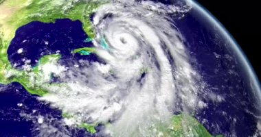 Kasırga Florida yakın uydu görünümü