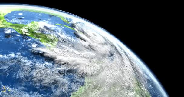 Массивный ураган из космоса — стоковое видео