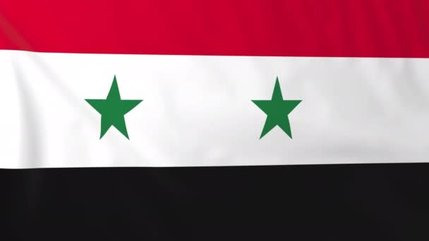 叙利亚的旗子 — 图库视频影像