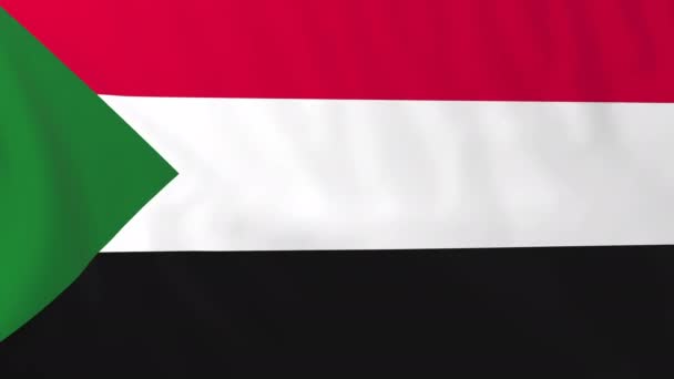 Bandera de sudan — Vídeo de stock