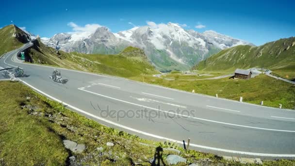 Alpine road timelapse, Austria — Stock Video