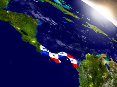 Panama bayrak yükselen güneş