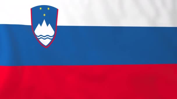 Sloveniens flagga — Stockvideo