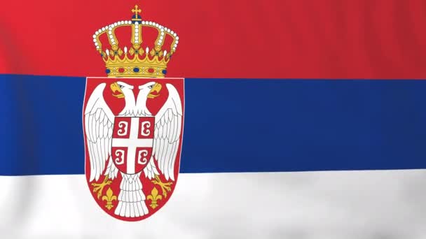 Bandera de Serbia — Vídeo de stock