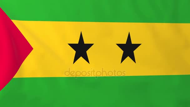 Flaga Sao Tome — Wideo stockowe