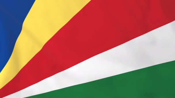 Bandera de seychelles — Vídeos de Stock